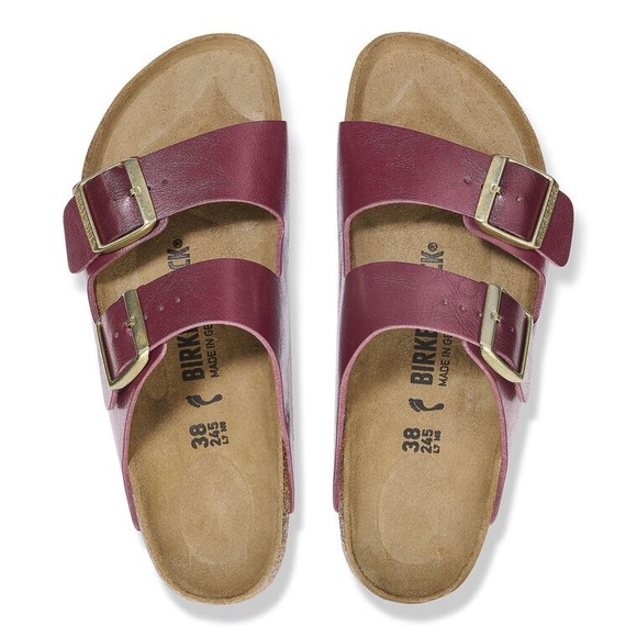 Birkenstock [7] Arizona BS Birko-Flor Graceful Berry Crush Sandals - Regular Fit - Picture 10 of 13